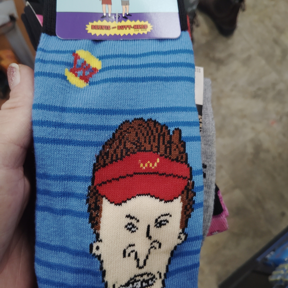 Blue and Gray Men's Socks